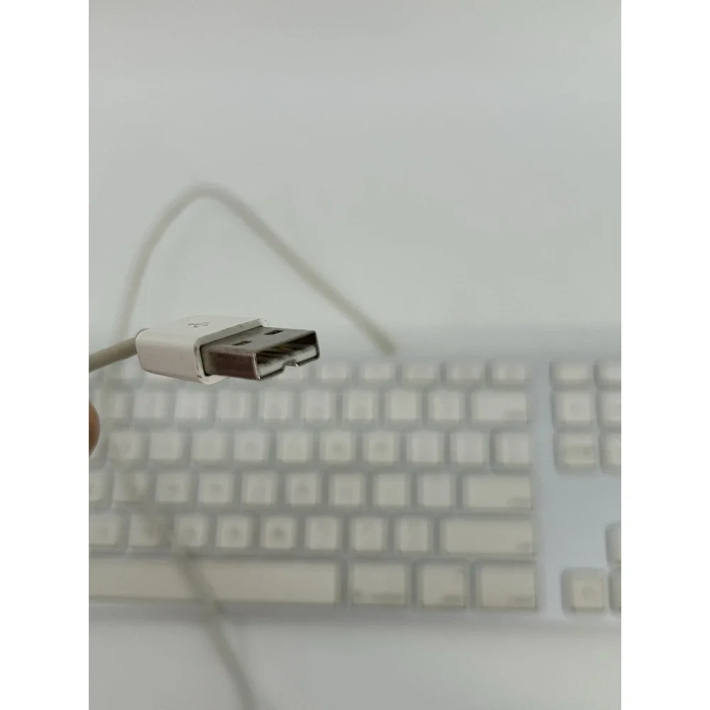 Apple A1243 Wired USB Silver Aluminum Keyboard w. Numeric Keypad, Tested Working